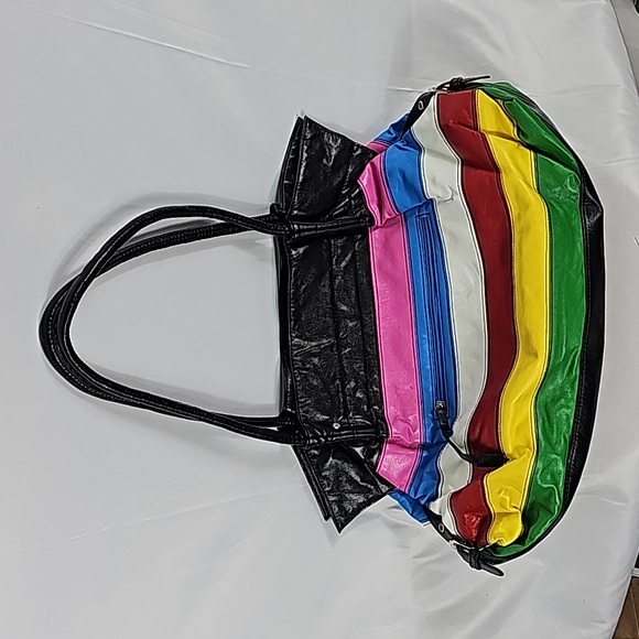 Colorful Striped Leather Bag - Picture 2 of 9